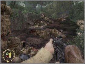 Walka cały czas trwa, w okopach pełno jest już trupów poległych żołnierzy - [Solucja] Rozdział 6 Bloody Gulch cz.3 - Brothers in Arms: Earned in Blood - poradnik do gry
