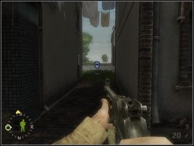 Wówczas obróć się w lewo i przejdź między domami. - [Solucja] Rozdział 8 Close Quarters cz.1 - Brothers in Arms: Earned in Blood - poradnik do gry