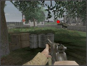 Potem, unikając paradowania przed czołgiem (poruszaj się kiedy czołg odwraca się tyłem i odjeżdża albo gdy Cię mija), powinieneś przemknąć między drzewami pośrodku placu, w międzyczasie każąc wszystkim swoim żołnierzom ostrzeliwać drugą (ostatnią) grupkę Szwabków ... - [Solucja] Rozdział 8 Close Quarters cz.2 - Brothers in Arms: Earned in Blood - poradnik do gry