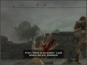 Zaczynasz grę na moście na którym utknąłeś razem z kolegami - [Solucja] Rozdział 9 Baupte cz.1 - Brothers in Arms: Earned in Blood - poradnik do gry