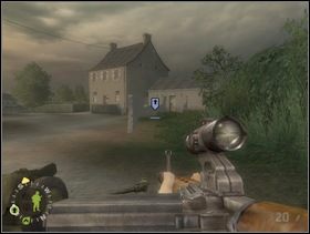 Potem ruszaj na południe (wcześniej zawołaj kolegów). Ustaw ich za kolejnym murkiem, tak jak widzisz na obrazku. - [Solucja] Rozdział 11 Run of the Mill cz.1 - Brothers in Arms: Earned in Blood - poradnik do gry