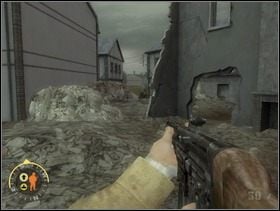 Kieruj się na południe, odnajdź przejście pośród ruin. - [Solucja] Rozdział 12 The All Americans Part 1 cz.3 - Brothers in Arms: Earned in Blood - poradnik do gry