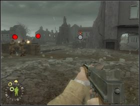 Ty zaś, razem z sekcją wsparcia (2 żołnierzy) przemknij obok nich prawą stroną i biegnij dalej, poprzez otwór w ścianie, który widzisz o prawej stronie ekranu ... - [Solucja] Rozdział 13 The All Americans Part 2 cz.1 - Brothers in Arms: Earned in Blood - poradnik do gry