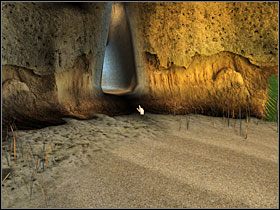 Kiedy już tam się znalazłem, stanąłem na plaży, w miejscu najbliższym od skały z drzwiami - 18 NOLOBEN cz.7 | Myst V Koniec Wieków - Myst V: Koniec Wieków - poradnik do gry