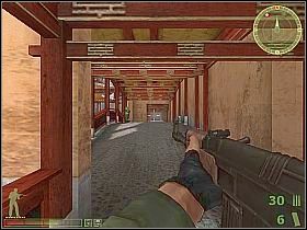 Zejdź na dół i przejdź przez dużą drewnianą bramę z prawej - Misja 10 | USA | Vietcong 2 - Vietcong 2 - poradnik do gry