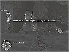 Jeśli chcesz możesz odczekać aż działania wojenne w okolicy ustaną, bądź też od razu skierować się w stronę kolejnej ścieżki - Red Army Training (2) | The Winter War | Misja Call of Duty 2 - Call of Duty 2 - poradnik do gry