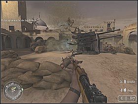 Ponownie podbiegnij do działka i przystąp do ostrzału pojawiających się tu jednostek - Assault on Matmata (2) | Rommels Last Stand | Misja Call of Duty 2 - Call of Duty 2 - poradnik do gry