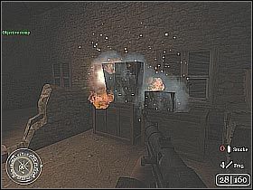 Zacznij strzelać do gostków przeskakujących przez mur (screen 1) - The Crossroads (4) | The Battle for Caen | Misja Call of Duty 2 - Call of Duty 2 - poradnik do gry