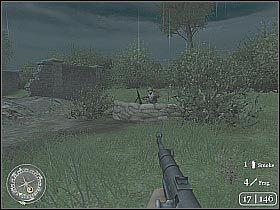 Ostrożnie zbliż się teraz do wejścia (screen 1) - The Tiger (5) | The Battle for Caen | Misja Call of Duty 2 - Call of Duty 2 - poradnik do gry