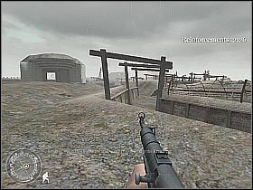 Uważaj na rzucane w Twoją stronę granaty (sam możesz z nich korzystać) - Defending the Pointe (3) | D-Day | Misja Call of Duty 2 - Call of Duty 2 - poradnik do gry