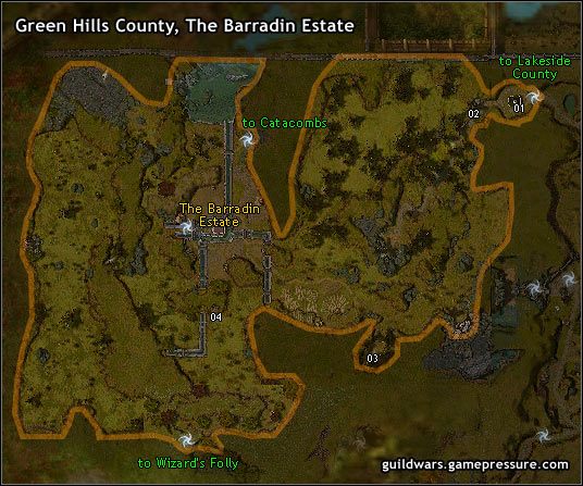 Rodzinne włości Duke Barradina liczą prawie dwieście hektarów Green Hills County - Green Hills Country, The Barradin Estate | Pre-Searing Ascalon - Guild Wars: Prophecies - poradnik do gry
