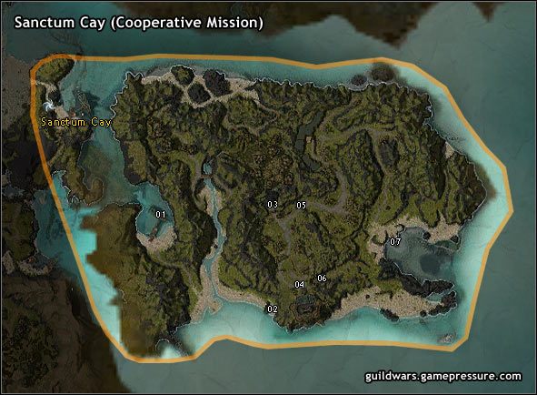 Przepiękny port będący ulubionym miejscem zawijania okrętów przywożących na Krytę egzotyczne towary z Cantha - Sanctum Cay (Mission) | Southern Kryta | Guild Wars Prophecies - Guild Wars: Prophecies - poradnik do gry