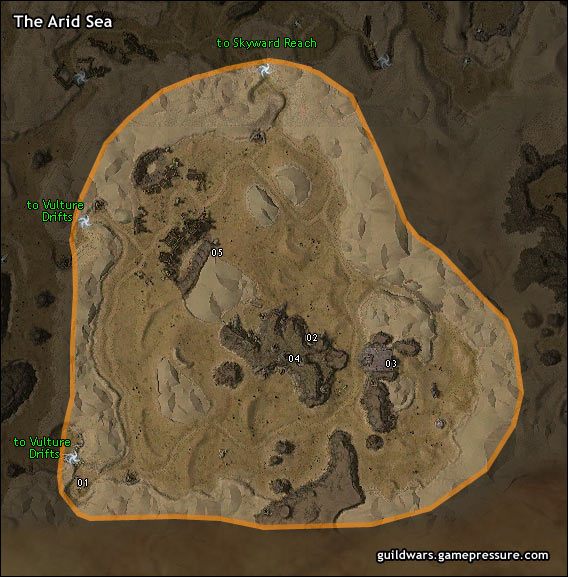 01 Entrance to Vulture Drifts - The Arid Sea | Crystal Desert | Guild Wars Prophecies - Guild Wars: Prophecies - poradnik do gry