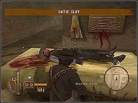 Oczyść okoliczne korytarze, a na skrzyżowaniu skieruj się do tego z lewej (w tym z prawej jest małe pomieszczenie z kilkoma rewolwerowcami i sporą liczbą naboi) - Take Down Hoodoo | Misje główne w Gun - Gun - poradnik do gry