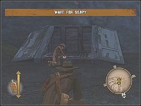 Przejdź przez bramę i podążaj na kuckach za Indianami - Hollisters Fort | Misje główne w Gun - Gun - poradnik do gry