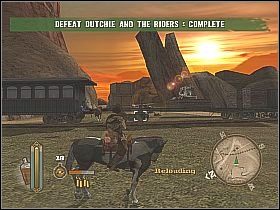 Kiedy skończy się scena, natychmiast schowaj się za głazem na wzgórzu za tobą i zacznij zza niego prowadzić ogień w pojawiających się przeciwników [1] - Escape the Ambush | Misje główne w Gun - Gun - poradnik do gry