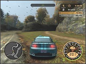 Big Lou jeździł ładnie wyglądającym, ale niezbyt rewelacyjnym Mitsubishi Eclipse - GŁÓWNY POJEDYNEK | Czarna lista 11 - Big Lou | Need for Speed Most Wanted (2005) - Need for Speed: Most Wanted (2005) - poradnik do gry