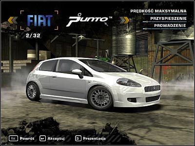 1 - Fiat Punto | Samochody | Need for Speed Most Wanted (2005) - Need for Speed: Most Wanted (2005) - poradnik do gry