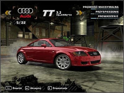1 - Audi TT 3.2 Quattro | Samochody | Need for Speed Most Wanted (2005) - Need for Speed: Most Wanted (2005) - poradnik do gry