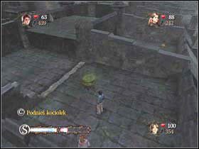 Użyj kociołka (C) i rozwal nim ścianę po lewej stronie - Dachy zamku Hogwart cz.3 | Harry Potter i Czara Ognia - Harry Potter i Czara Ognia - poradnik do gry