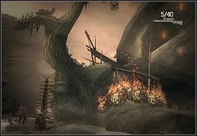 Nieco dalej natrafisz na mały balkon koło drzewa - [Solucja] On The Raft | Peter Jacksons King Kong - Peter Jacksons King Kong - poradnik do gry