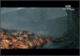 Gdy uznasz, że zabiłeś już wystarczającą liczbę potworów (z dystansu - polecam unicestwienie większej części) zrób sobie przejście zapalając krzaki ogniem ze ściany po prawej - [Solucja] The Wall cz.2 | Peter Jacksons King Kong - Peter Jacksons King Kong - poradnik do gry