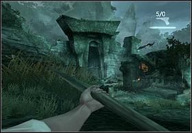 Wychodząc z dżungli trafisz w miejsce zniszczonych ruin, gdzie żerować będą dwa duże dinozaury - [Solucja] Hayes cz.1 | Peter Jacksons King Kong - Peter Jacksons King Kong - poradnik do gry