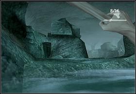 Aby się do niego dostać należy najpierw skręcić w lewo i przejść przez wodę (pływają w niej ryby, nabij jedną na włócznię, później posłuży Ci jako wabik) - [Solucja] Hayes cz.2 | Peter Jacksons King Kong - Peter Jacksons King Kong - poradnik do gry