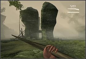 Nieopodal pierwszego ataku, na środku przełęczy znajduje się mały budynek, w którym ukrywaj się przed grasującymi zwierzętami - [Solucja] Brontosaurus cz.1 | Peter Jacksons King Kong - Peter Jacksons King Kong - poradnik do gry