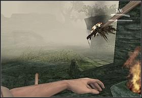 zapal kolejną czarę (lewe zdjęcie) i szybko skieruj się w prawą stronę, by znaleźć się na podniesieniu na którym stoi bohater z prawego zdjęcia - [Solucja] Brontosaurus cz.2 | Peter Jacksons King Kong - Peter Jacksons King Kong - poradnik do gry