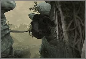 Dostaniesz się na następną ścianę, z które skocz na przeciwległą, a z niej po sterczącej gałęzi na większą polanę - [Solucja] The Skull Islanders cz.2 | Peter Jacksons King Kong - Peter Jacksons King Kong - poradnik do gry