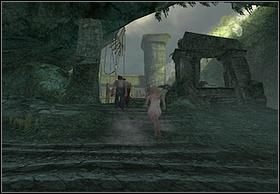 Dotrzesz do gigantycznej jaskini, na której środku znajdować będą się szerokie schody - [Solucja] Venatosaurus cz.1 | Peter Jacksons King Kong - Peter Jacksons King Kong - poradnik do gry