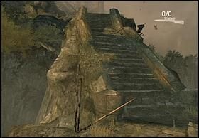 Jeśli amunicja Ci się skończyła (co jest bardzo prawdopodobne) uzbrój się w dzidy wbite koło kolejnych (dwóch odcinkowych) schodów - [Solucja] To The Lair cz.1 | Peter Jacksons King Kong - Peter Jacksons King Kong - poradnik do gry