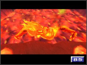 Ostatnim stadium jest przytulenie pobliskiej beczki i ciśnięcie nią w kierunku potwora (84 ) - Wulkan | Solucja Kao Tajemnica Wulkanu - Kao: Tajemnica Wulkanu - poradnik do gry