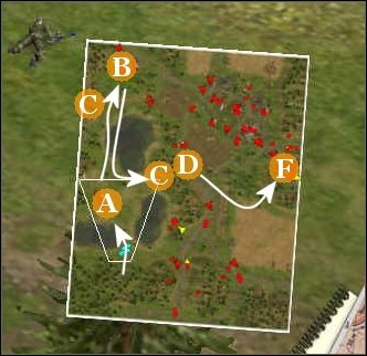 Misja bardzo krótka, gdyż podobnie jak w jednym z poprzednich zadań, można w niej wykorzystać uskryptowienie planszy na własną korzyść - Misja 6 - Radar | Outfront Na Tyłach Wroga - Outfront: Na Tyłach Wroga - poradnik do gry