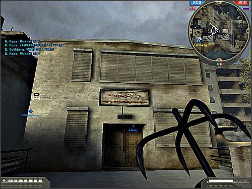 Celujemy ponad budynkiem i wciskamy lewy klawisz myszy - Grappling Hook | Wyposażenie | Battlefield 2 Jednostki Specjalne - Battlefield 2: Jednostki Specjalne - poradnik do gry