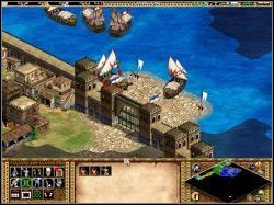 To, że flota wroga była po drugiej stronie morza, dało kilkanaście sekund czasu - Barbarossas March | Kampania Fryderyka Barbarossy w Age of Empires II - Age of Empires II: The Age of the Kings - poradnik do gry