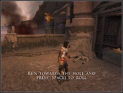 Rozpoczynasz przed częściowo rozbitą bramą wejściową - Poradnik do gry - [01] The Ramparts (wały obronne) | Prince of Persia Dwa Trony - Prince of Persia: Dwa Trony - poradnik do gry