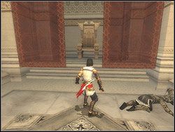 Skocz z kładki w niszę między dwiema blisko położonymi siebie ścianami - [06] The Throne Room (sala tronowa) | Prince of Persia Dwa Trony - Prince of Persia: Dwa Trony - poradnik do gry