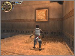 Po dotarciu do zamkniętych drzwi zlokalizuj ozdobny kafel w ścianie - [06] The Throne Room (sala tronowa) | Prince of Persia Dwa Trony - Prince of Persia: Dwa Trony - poradnik do gry