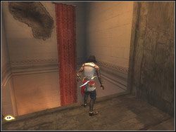 Uczepiony ostatniego reliefu odbij się do tyłu i złap najbliższej kolumny - [07] The Trapped Hallway (korytarz pułapek) | Prince of Persia Dwa Trony - Prince of Persia: Dwa Trony - poradnik do gry