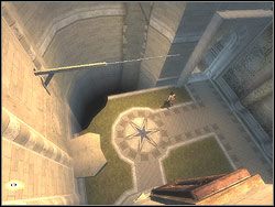 Po posiekaniu całej piątki Ogarów cofnij się i skieruj na prawo od bramy wejściowej na dziedziniec - [19] The Temple Rooftops (dachy świątyni) | Prince of Persia Dwa Trony - Prince of Persia: Dwa Trony - poradnik do gry