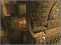 Udaj się na lewo od fontanny, zeskocz na niżej położoną platformę po prawej stronie - [22] The Market District (dzielnica targowa) | Prince of Persia Dwa Trony - Prince of Persia: Dwa Trony - poradnik do gry