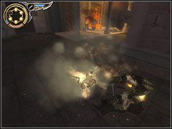 Za drzwiami podąż ostrożnie przed siebie korytarzem - [26] The Upper City (wyższe miasto) | Prince of Persia Dwa Trony - Prince of Persia: Dwa Trony - poradnik do gry