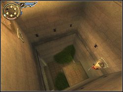 Udaj się korytarzem na prawo, zlokalizuj relief w ścianie nad tobą - [26] The Upper City (wyższe miasto) | Prince of Persia Dwa Trony - Prince of Persia: Dwa Trony - poradnik do gry