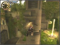 Wdrap się z powrotem na słup, którym się tutaj dostałeś i wróć na duży filar - [27] The City Gardens (miejskie ogrody) | Prince of Persia Dwa Trony - Prince of Persia: Dwa Trony - poradnik do gry