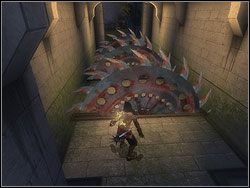 Przed tobą w podłodze obracają się trzy wielkie traki - [34] The Structures Mind (dusza budowli) | Prince of Persia Dwa Trony - Prince of Persia: Dwa Trony - poradnik do gry