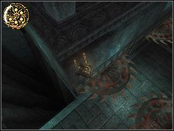 Wybij się teraz do tyłu na przeciwległą ścianę, a dosięgniesz podłużnej szczeliny w murze - [35] The Well of Ancestors (szyb przodków) | Prince of Persia Dwa Trony - Prince of Persia: Dwa Trony - poradnik do gry