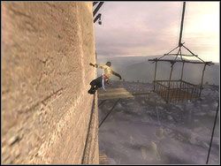 Przesuń się pod mur niedaleko szybu windy, do której wepchnąłeś kamienny blok - [41] The Middle Tower (średnia wieża) | Prince of Persia Dwa Trony - Prince of Persia: Dwa Trony - poradnik do gry