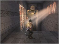 Stań nad krawędzią przepaści, przy lewej ścianie - [41] The Middle Tower (średnia wieża) | Prince of Persia Dwa Trony - Prince of Persia: Dwa Trony - poradnik do gry